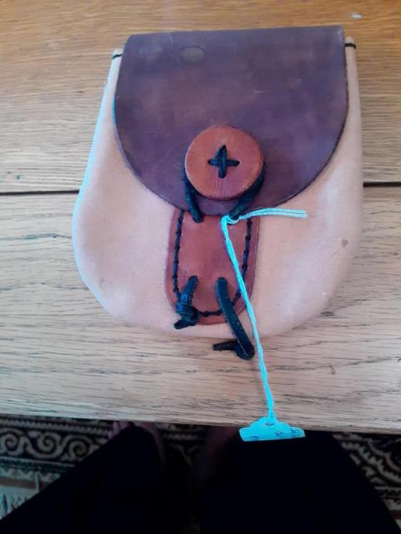 pouch small button closure