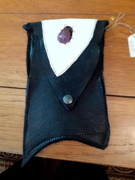 pouch-Buffalo hide pouch (front) expandable