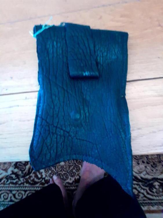 pouch - buffalo hide pouch (back)