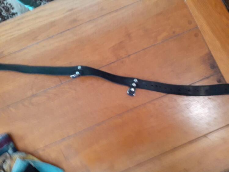 regular belt with hooks to attach pouch and keys