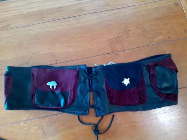 hip belt navy blue & wine (back)