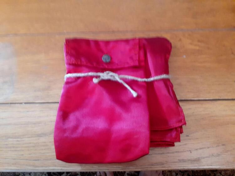 Taro bag and clothRed satin