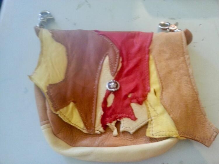 pouch - Deer Hide "Coat of Many Colors" Pouch